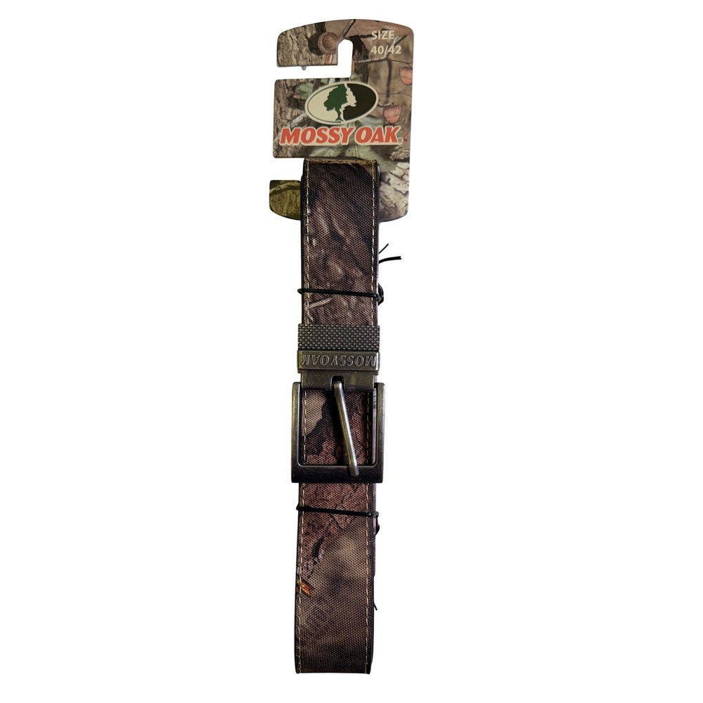 Mossy Oak Mens Camo Belt Size 40 42 Woodland Camouflage Hunting Outdoor